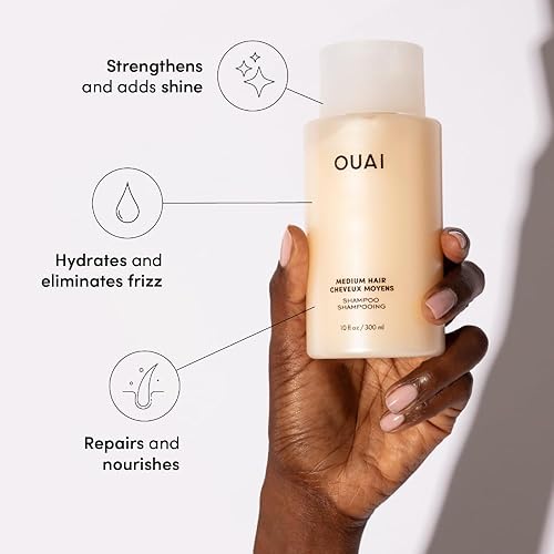 Miniatura 20 de OUAI Juego de champú y acondicionador para cabello mediano, champú y acondicionador sin sulfato para mujeres y hombres, fabricado con queratina