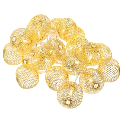 Unomor Christmas Lantern String Light Iron Ball Lantern Decorative String Lamp Battery Operated Warm Led Lights for Indoor Outdoor Holiday Festival Decoration by Unomor - Used condition - US$10.64