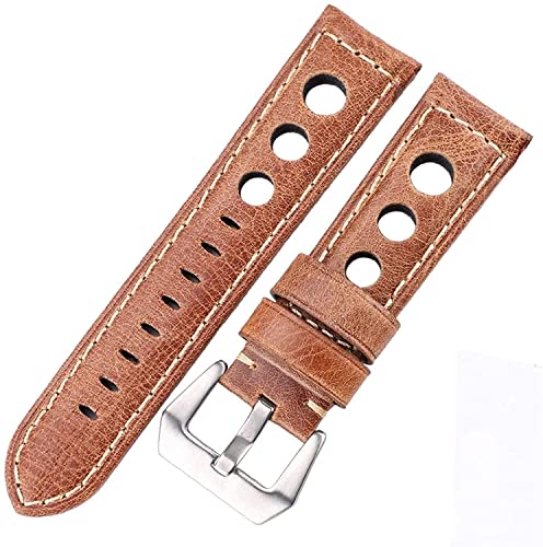 Bracelet de montre en cuir marron 22mm 24mm parfait pour le style quotidien