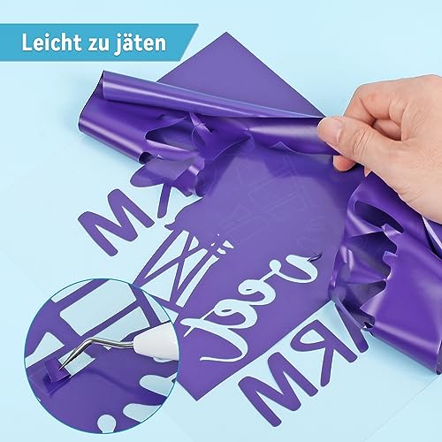 Lya Vinyl 32 Feuilles Vinyle Thermocollant, 30,5 cm x 20,5cm Rouleau de Vinyle Thermocollant Blanc pour Cricut, Silhouette Cameo, Flex Thermocollant pour DIY Tissu, Vêtements, Sacs – vue 4