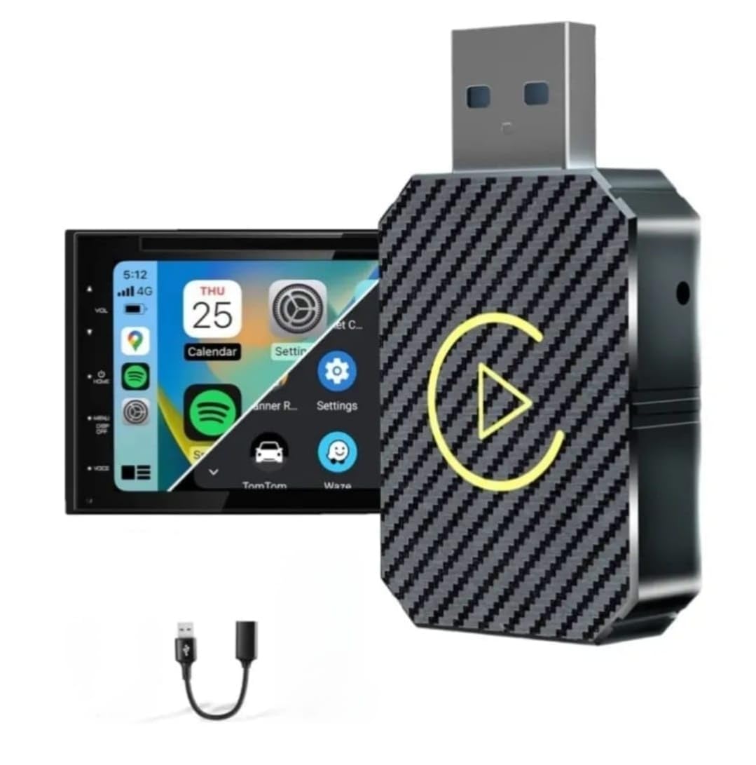 Générique Adaptateur sans Fil Compatible Carplay & Android Auto USB-A & USB-C - Connexion Automatique