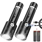 ATESON Rechargeable LED Flashlights (Battery Included) - Magnetic USB Charging, 1000 Lumens Small...