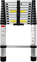 Escada Telescópica Inox 11 Degraus Multifuncional 3,2mts Portátil