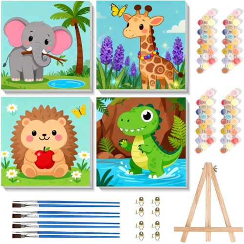 ColorByNumbers Paint by Numbers Kit for Kids - 8x8 inch Framed
