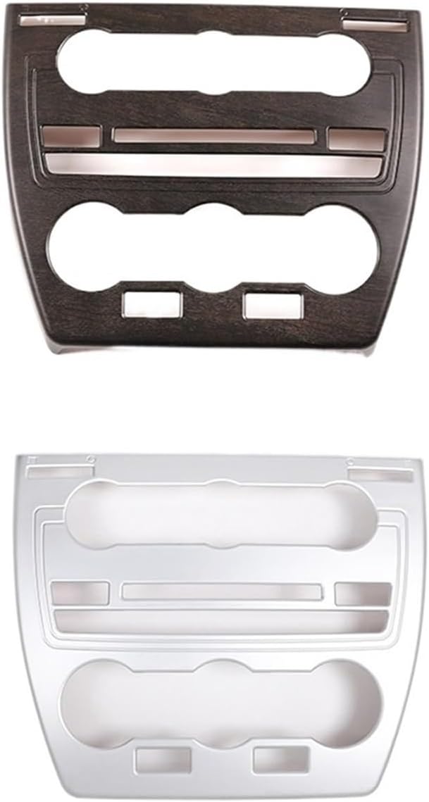 GERRIT Car Accessories Fit for Land Rover Freelander 2 2013-2015 ABS Chrome Central Control Air Conditioning Mode Button Frame Panel Sticker Upholstery Care (Color : Silver)