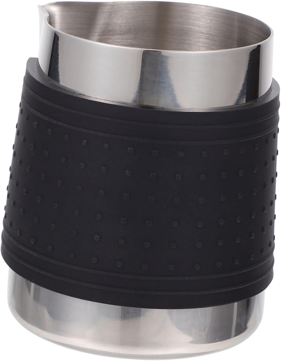 Stainless Steel Latte Art Milk Frothing Pitcher with Silicone Sleeve Heat-resistant Coffee Pitcher Cup for Home and Cafe Use Compact and Design