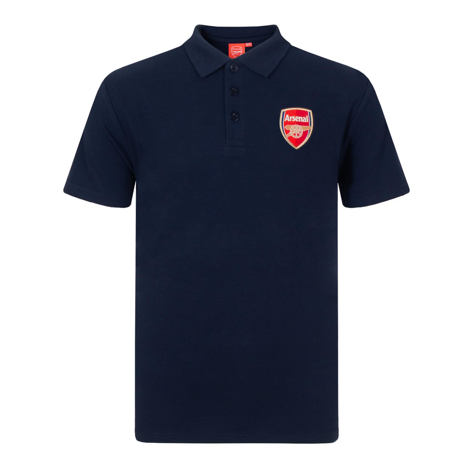 Arsenal FC Kids Boys Navy Cotton/Polyester Crest Polo Shirt - Size 6-7 Years