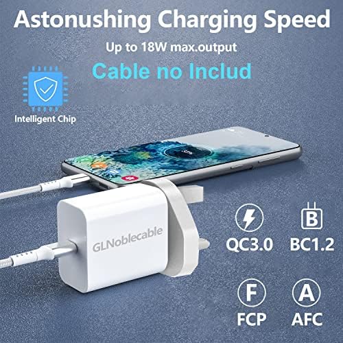 2Pack 18W USB Charger Plug for Samsung Galaxy A12 A02S A03S A03 A50 A41 A31 A21S A52 A72 5G,A32 A42 A51 A70 J3 J5 J7 2017 2018 J4 A3 A5,Xiaomi Redmi Note 10 9 8 Pro,Fast Quick Charge 3.0 Power Adapter