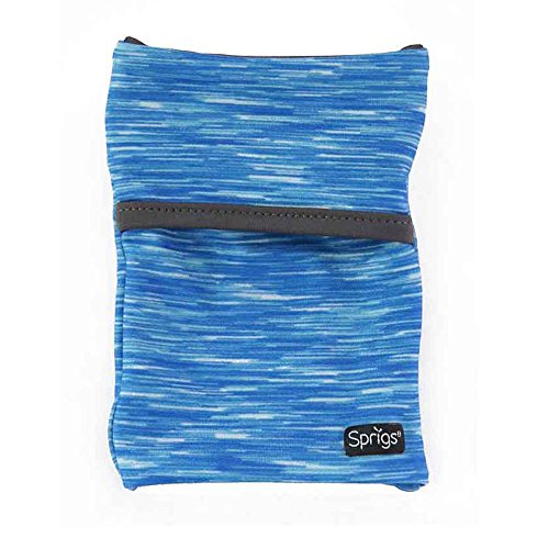 Sprigs Banjees 2 Pocket Wrist Wallet - Blue Melange/Gray, One Size Fits Most3