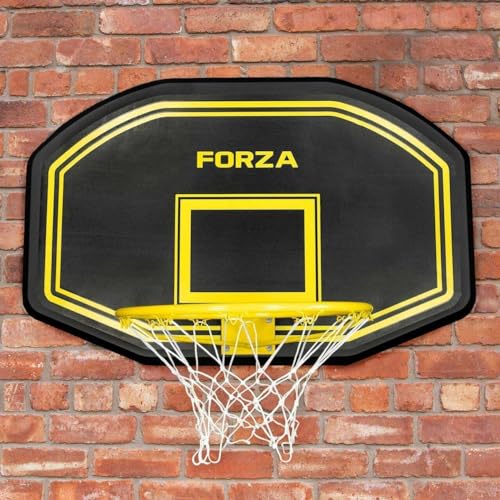 FORZA Panneau et Anneau de Basket-Ball à Fixation Murale | Taille Standard et Mini | Entraînement Intérieur et Extérieur (Standard (110 cm x 71 cm))