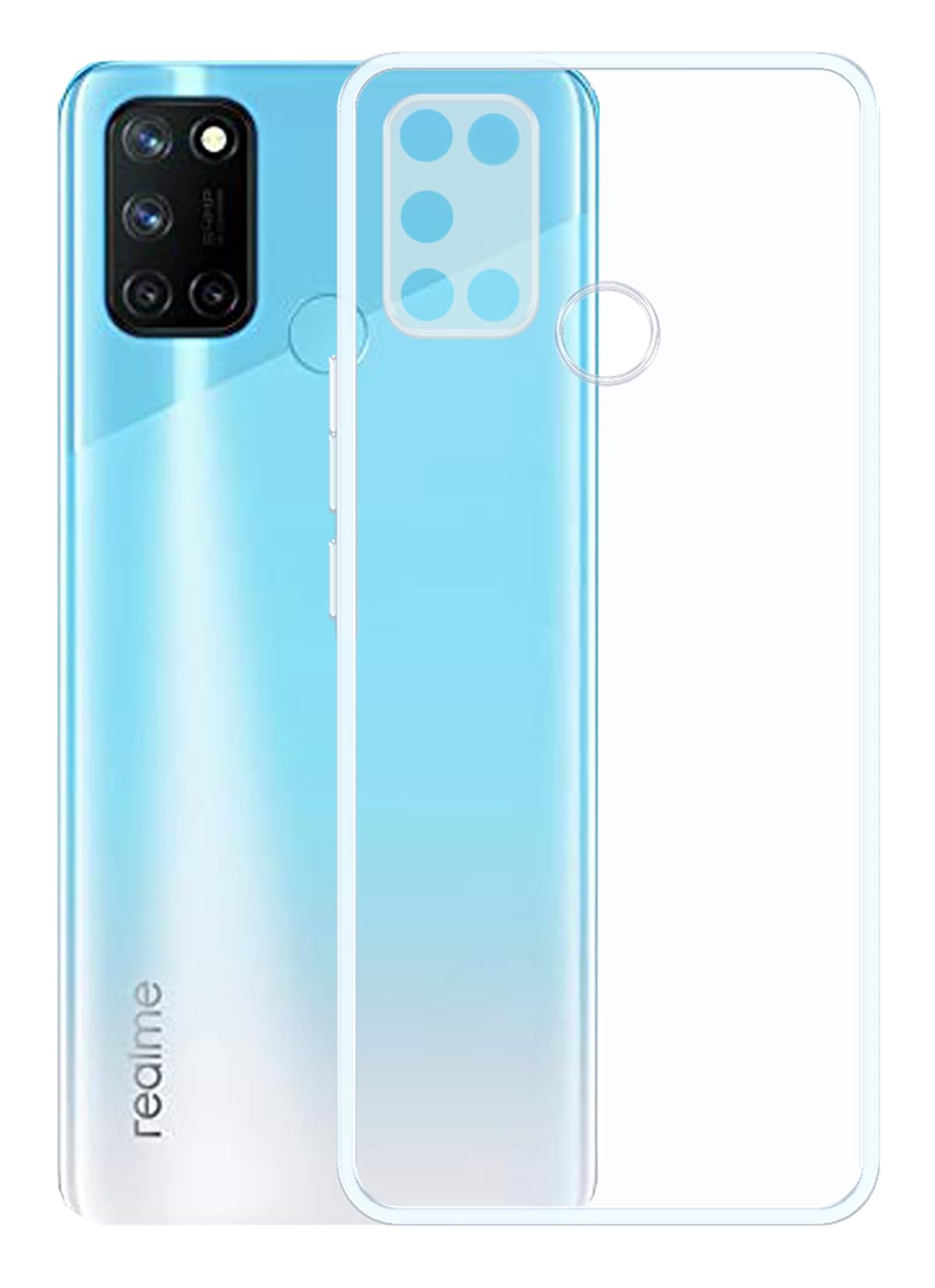 YOFO Rubber Back Cover Case for Realme 7i (Transparent) with Bumper Corner (B08L9JKM2F) Amazon Price History, Amazon Price Tracker