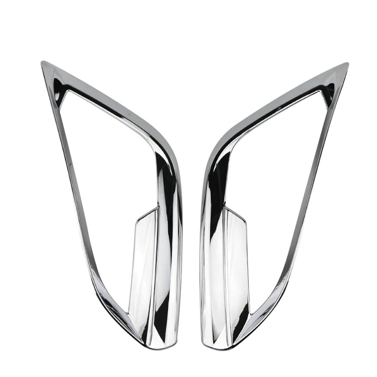 HATHWAY Fit for Ford New Ecosport 2018-2022,Car Fog Light Cover Trim,Car Bumper ABS Carbon Fiber Front Fog Light Cover Frame Trim, Silver