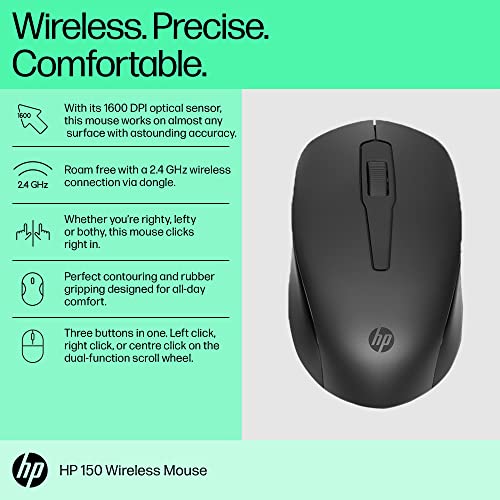 Image of HP Pavilion 14 AMD Ryzen 5 FHD IPS Anti-Glare Display 14 inch(35cm) Laptop & 150 Wireless Mouse with Ergonomic and ambidextrous Design