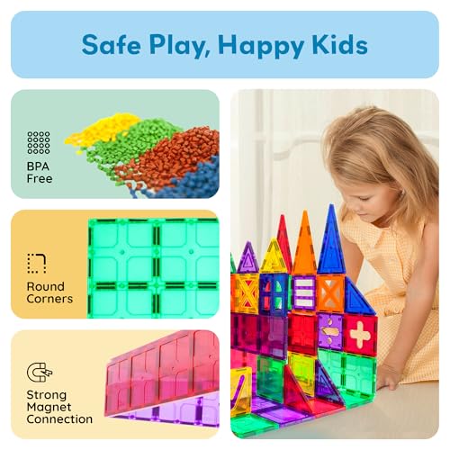 Image of PicassoTiles Large Stabilizer Building Block Base Magnetic Building Block Tiles Jumbo XL Plate Foundation Kit Magnet Tile Stacking STEM Toy Set Compatible Education Construction Learning Square Set