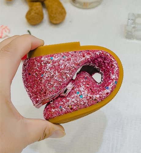 Chaussures de princesse ballerine talons bas paillettes filles - 7