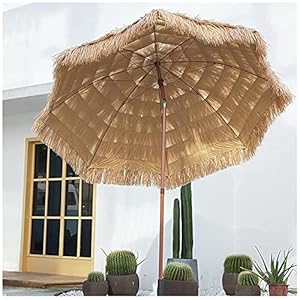 Parasol Strandparasol Hawaiian Outdoor Patio Paraplu 6.5ft, Tilt 45 ° Beste Patio Paraplu voor Wind, Stabiele…