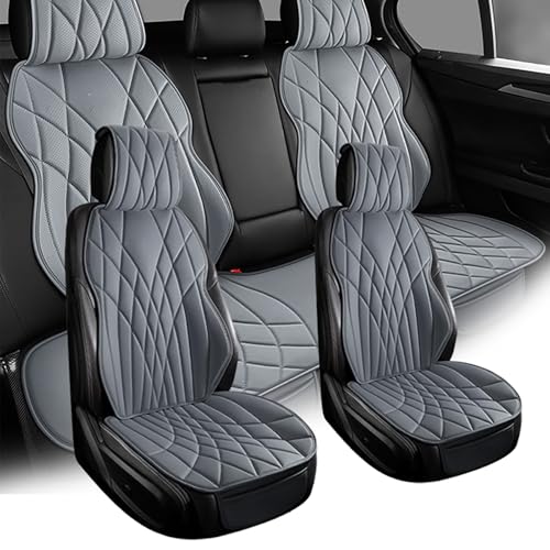 に適用トヨタプラド 150系 PRADO 車用シートカバー ナッパレザー 肌に優しい 通気性 耐久性 耐摩耗性 四季通用 5 人乗り 分割式シート シリコン粒子底布で確実に防滑 耐磨耗 座席保護(灰,枕なし)