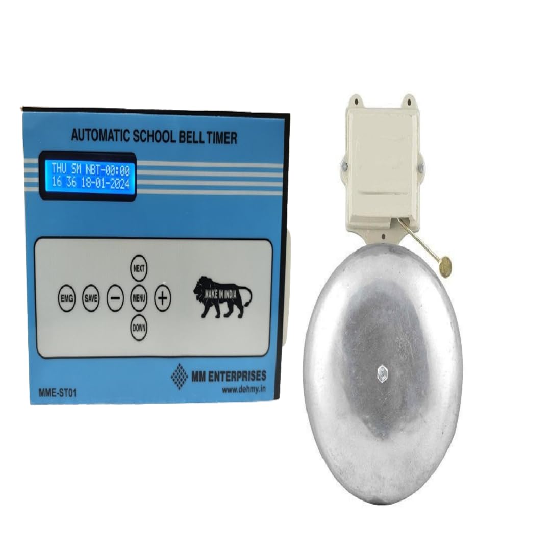 Dehmy biggest Latest Automatic School Bell Timer System with 12 inches Gong Bell (B07GV418TM) Amazon Price History, Amazon Price Tracker