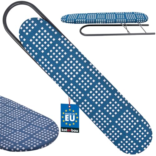 KOTARBAU Ärmelbügelbrett - Ärmelbrett - Bügelbrett für Ärmel 50 x 11 cm zum Bügeln von Hemden - oder Blusenärmeln Kleines Bügelbrett Schutzhülle Blau