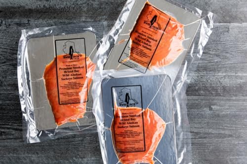 Wild Alaskan Smoked Salmon | Sockeye Salmon | Traditional and Nova Smoked Salmon | Seafood | Kwee-Jack Fish Co. (50/50 Combo, 3lbs)