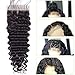 3 Bundles with Closure Brazilian Hair 8a Deep Wave Bundles with Free Part Lace Closure Virgin Human Hair with Closure (14 16 18 + 12)