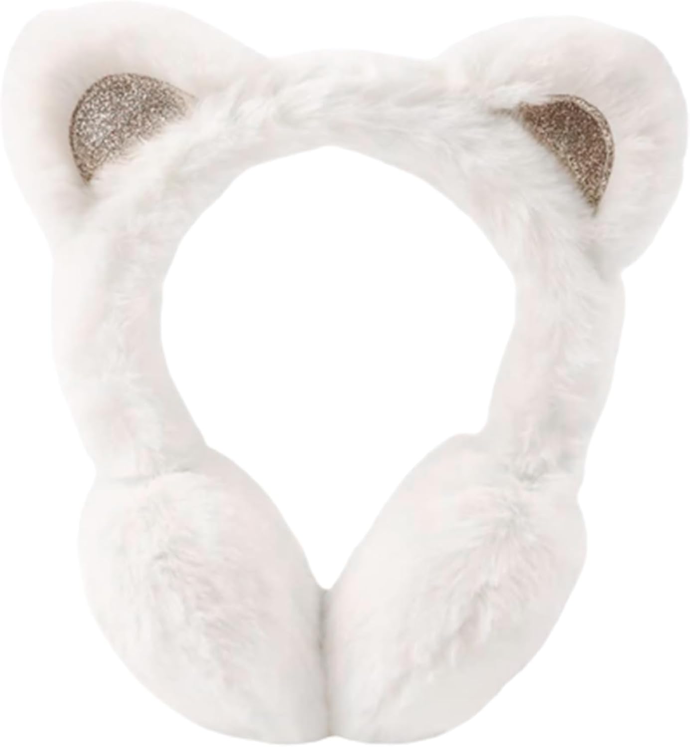 Baby Ear Muffs Cute Cat Winter Ear Muffs for Toddler Aged 2-6 Elastic Earmuff Plush Warmers with Cat Ears