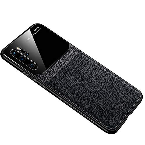 Carcasa de piel para Huawei P30 Pro Plexiglass Protection, color negro
