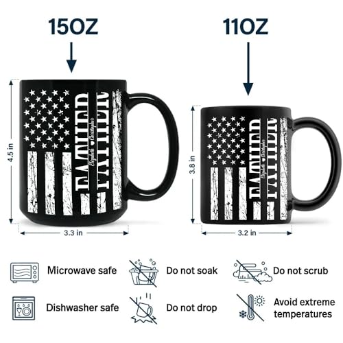 Taza personalizada para papá de cerámica 12 oz miniatura 4