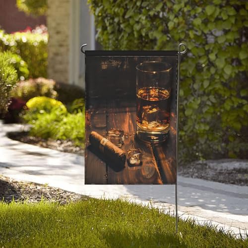 Drapeau de jardin cigare whisky décoration extérieure double face polyester - 5