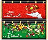 Zotter Mix Schokoladen-Set | Danke | Für Dich | Süßes Dankeschön | Danke sagen mit Schokolade | 2x70g
