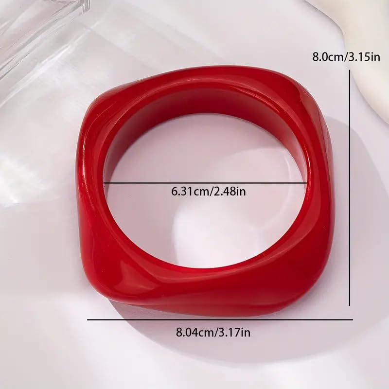 Colorful Acrylic Resin Open Bracelet Geometric Simple Transparent Tortoiseshell Acetate Plate Cuff Bangle Lightweight Chunky Thick Thin Wide Face Plastic Bracelet for Women Jewelry2