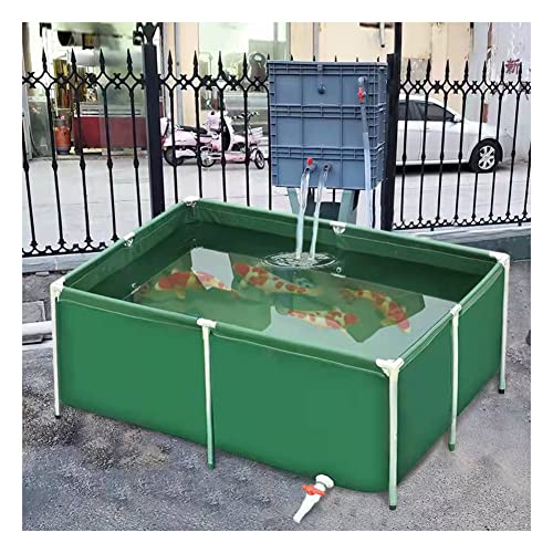 Estanque multifuncional de lona de PVC con marco de acero, gran tanque de agua temporal y piscina para niños, válvula de drenaje fácil, ideal para acuicultura y diversión al aire libre