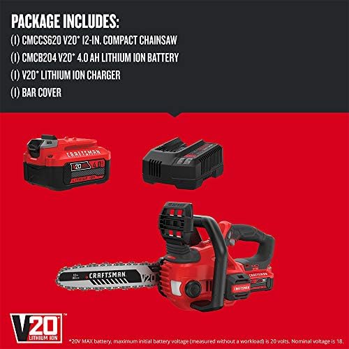 CRAFTSMAN V20 Cordless Chainsaw, 12 