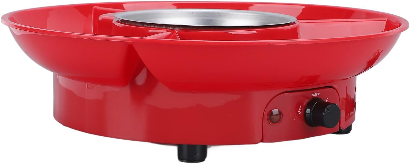 Electric Fondue Pot, Chocolate Fondue Maker with 10 Forks Detachable Bowl and Removable Tray, 2 Adjustable Temperature Gears, for Chocolate Cheese Melting Party Wedding Holiday (US Plug 110V)