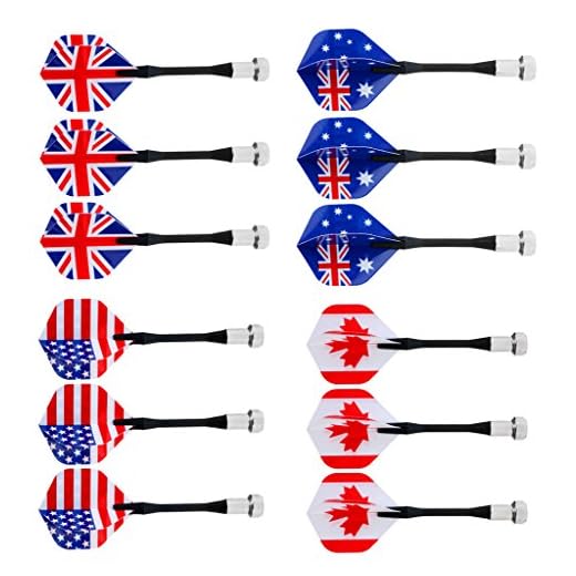 MagiDeal 6 a 12 peças de dardos magnéticos para quadro de dardos magnético (bandeira nacional), 12pcs Mixed