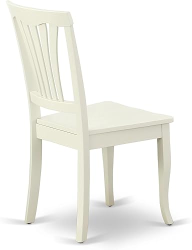 Miniatura 8 de East West Furniture ANAV3-LWH-W - Juego de mesa de comedor de 3 piezas para espacios pequeños, contiene una mesa de cocina redonda con pedestal y 2