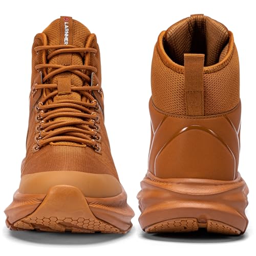 LARNMERN Military Tactical Work Boots Men Waterproof Hiking Boots Slip Resistant 6 Inches Combat Sneakers Motorcycle Shoes Wide Toe Box2