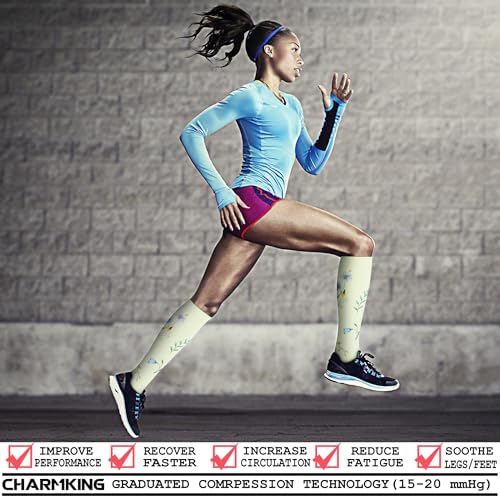 Image of Compression Socks (7 Pairs), 15-20 mmhg is BEST Graduated Athletic & Medical for Men & Women, Running, Flight, Travel, Nurses, Pregnant - Boost Performance, Blood Circulation
