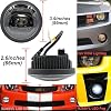 Camaro LED DRL Fog Lights for 2010 2011 2012 2013 Chevy Camaro White LED Daytime Running Lighting Front Driver Passenger Side Driving Fog Spot Lamps Light Assembly Smoked Lens OEM#GM2590104 GM2592297C