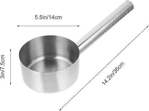 Miniatura 11 de DOITOOL Cucharas Cuchara de agua de cocina inoxidable Cuchara de acero Cuchara de agua grande Mango de cuchara de agua grande Cuchara de servir 8.8