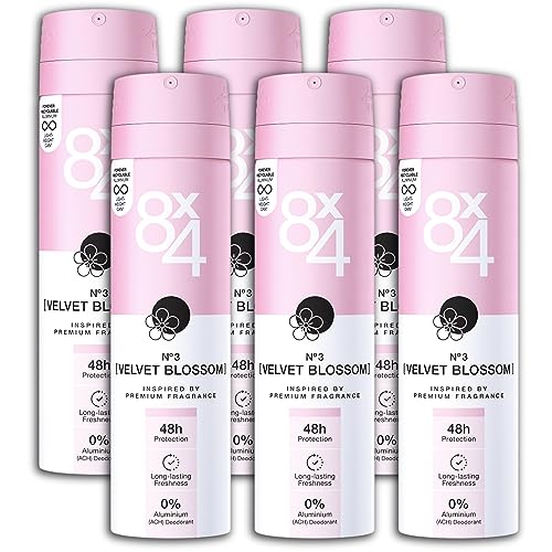 6 er Pack 8x4 Deospray N°3 Velvet Blossom Deodorant 6 x 150 ml
