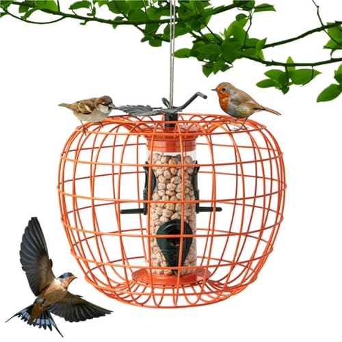 PRODC Squirrel-Proof Bird Feeder with Cage and 4 Metal Ports