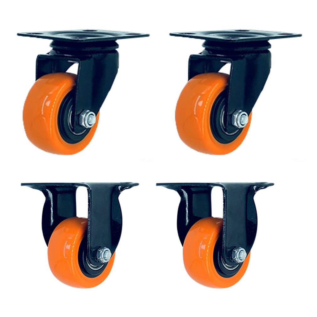 Set di 4 Ruote per carrelli portapelliccia Resistenti (2 girevoli e 2 direzionali). Ruote durevoli e scorrevoli per Una Facile Mobilità. Ideali per carichi Pesanti.