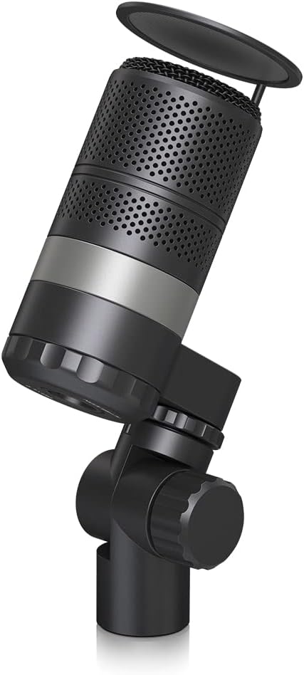 TC Helicon GoXLR MIC Dynamic Broadcast Microphone with Integrated Pop Filter | Professional Dynamic XLR Microphone | Black