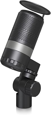 TC Helicon GoXLR MIC Microphone de diffusion dynamique avec filtre anti-pop intégré | Microphone dynamique professionnel XLR | Noir