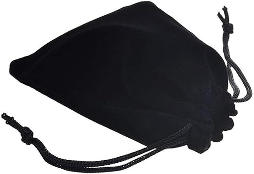 Colorsheng 20pcs 4.5 "X 5.5" Velvet Drawstring Cloth Jewelry Pouches Gift Candy Bags Wedding Headphones Bag Black
