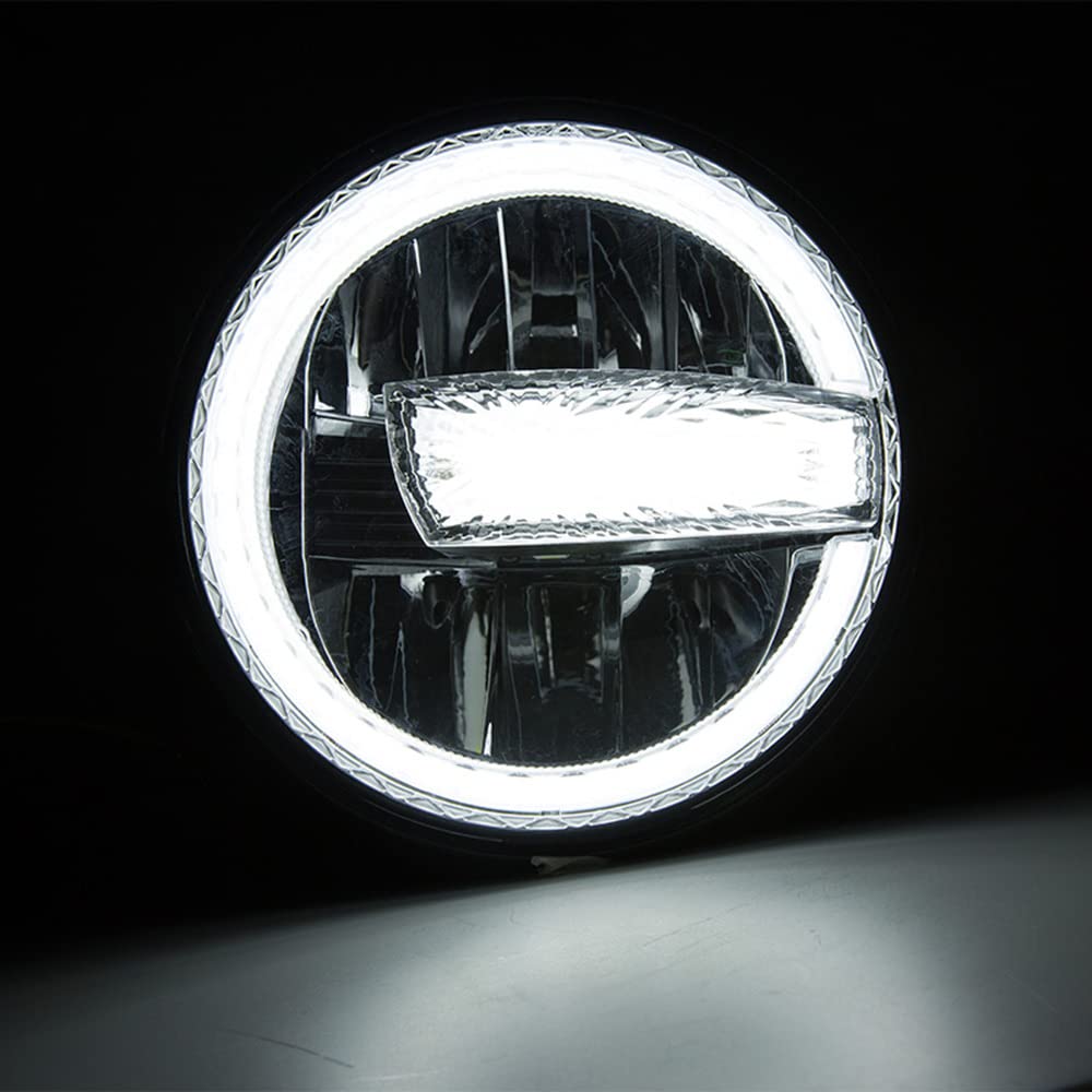 AIVYNA Fari A LED Rotondi da 7 Pollici con Fari Abbaglianti Omologati DOT con DRL per Jeep Wrangler JK LJ CJ TJ 1997-2016 2 Pezzi
