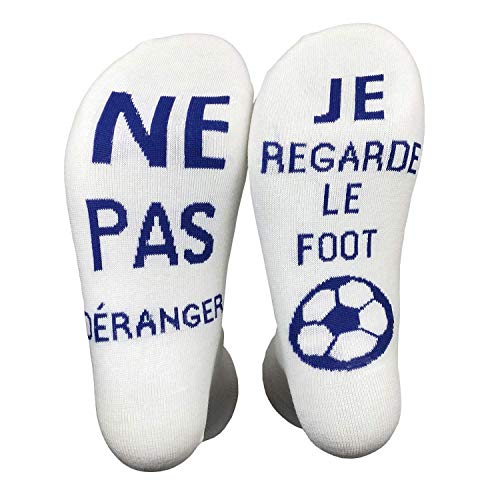 Flyglobal Chaussettes Drôles en Coton, SI TU VOIS ÇA,APPORTE MOI UNE BIÈRE Chaussettes Courtes Fantaisie Nouveauté Chaussettes Lettres Cadeau pour Chaussette Drôle Pas Cher (Blanc+bleu) Cover