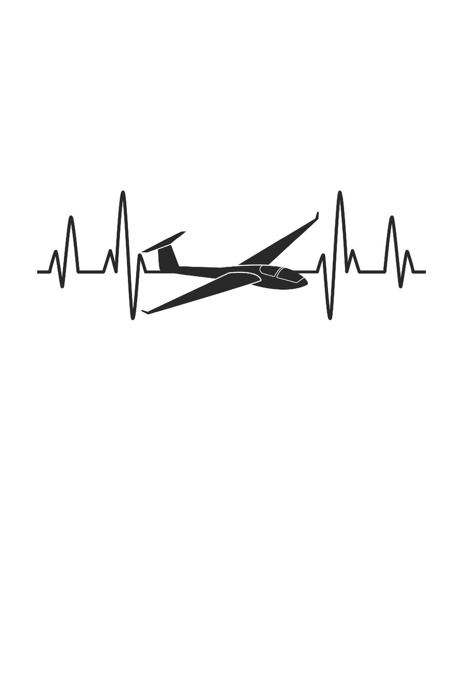 Glider Notebook: Glider Heartbeat / 6x9 Inches / 120 Sites / Ruled Paper