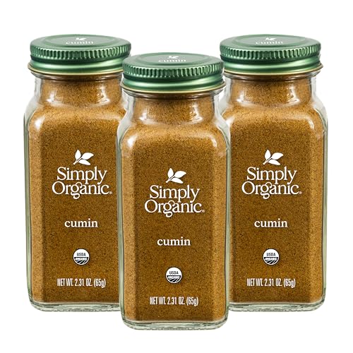 Image of Simply Organic Ground Cumin Seed, 2.31 Ounce Jar, Rich, Warm, Complex Earthy Spice Flavor, Kosher (Pack of 3)